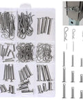 All In One 122 Pcs Clevis Pins And Clips Assortment Kit For DIY Ready Projects With M6 M8 Clevis Pins And M1.5 M2 M3 Cotter Clips