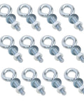 One Quarter Inch By One Foot Marine Grade Carbon Steel Eye Bolts With Nut Set Of Twelve Shoulder Lifting Ring Hardware For Outdoor Use