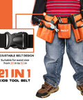 Ensemble d'outils Piece 18 Piece adapté Piece , avec ceinture renforcée et tour de taille réglable de 50 à 81 Inches kit d'outils à main pour le bricolage à la maison