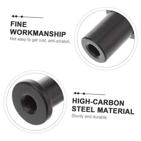 Close-up of 5 Piece Barn Door Track Spacers Set - Rust-Resistant Wall Link Devices For Seamless Sliding Door Install, Black Replacement Hardware
