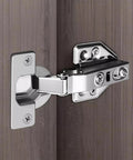 Stainless Steel Cabinet Hinge With Soft Close No Fuss 95 Degree Damped Buffer 35mm Cup Fits 14-21mm Doors Easy Install
