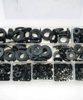 Heavy Duty Nylon Flat Washers Kit 580 Pcs With 9 Sizes M2 Through M12 Gasket Shims Round Fasteners Set For Screws And Bolts Perfect For DIY Projects Today in clear case