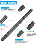 Pro Grade Tap And Drill Bit Set For DIY Projects Includes Two 8 40 UN Taps And Two 3 5mm Drill Bits in Black Oxide HSS 6542 High Speed Steel