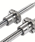 SFU2505 25mm Ball Screw With Anti Backlash Nut, 1800mm Length, 5mm Lead, Standard End Machining For BK20 BF20 CNC Machines, Pro Grade Linear Motion System, Smooth And Reliable CNC Runs. Two ball nuts on threaded shafts