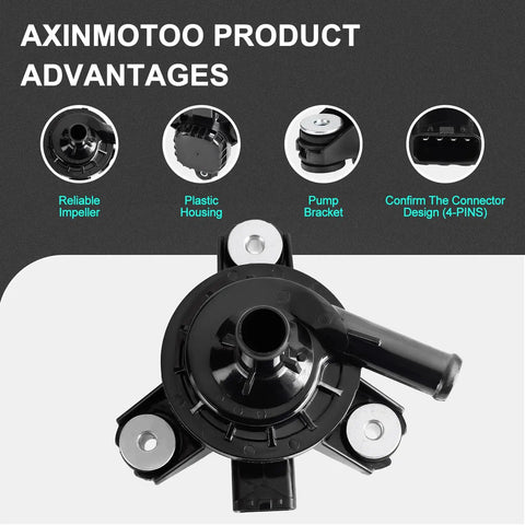 Top Shelf Auxiliary Electric Coolant Water Pump G9040-47090 showing reliable impeller and plastic housing for stable engine cooling.