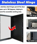 Stainless steel hinge of Fire Rated Aluminum Access Panel Recessed Drywall Inspection Door custom white design, opens 180 degrees