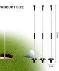 Portable Golf Flagstick For Putting Green, Detachable Fiberglass Flag Pole With Quick Setup, showing 32.6-inch pole and hole