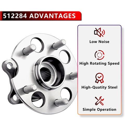 Alloy AWD Rear Wheel Hub Bearing Assembly Direct Fit For Lexus RX Series RX330 RX350 RX400H And Toyota Highlander Venza 2004 To 2016 OE Grade features