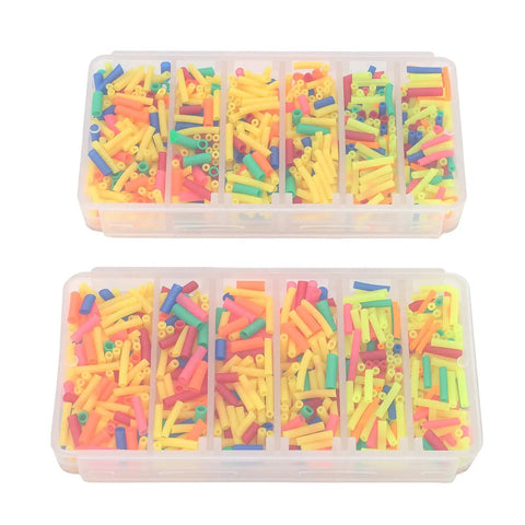 Cool Heat Shrink Tubing Kit With 250 Pieces In Colorful Sleeves For Fishing And Tackle Organization, Complete Portable Case Keeps Gear Safe And Easy To Grab While Out On The Lake. Clear plastic case with 250 colorful heat shrink tubes for fishing tackle