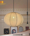 20 Inch Natural Linen Plug In Pendant Light With 16 Foot Cord And E26 Socket Renter Friendly No Sweat Setup, 15in height.