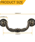 4 Pack Antique Bail Drop Drawer Pulls 158mm Overall Length With 128mm Hole Center Spacing Vintage Bronze Dresser Handles