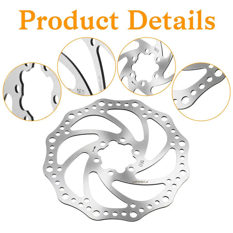 Beefy 160mm Disc Brake Rotor For Electric Bikes And Mountain Rides Stainless Steel Includes 6 Screws Compatible With Road MTB And E Bikes