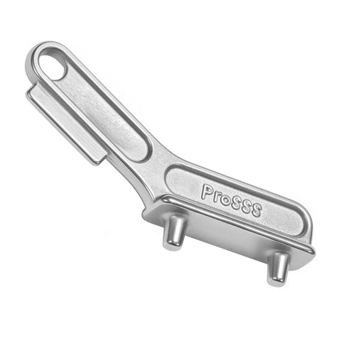 Marine Grade 316 Stainless Steel Deck Fill Key For Boats, dual-peg polished gas cap key set, corrosion resistant silver finish