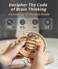 Hands assembling LED Illuminated 3D Wooden Globe Puzzle Kit For Adults And Teens Buildable World Globe Model on desk.