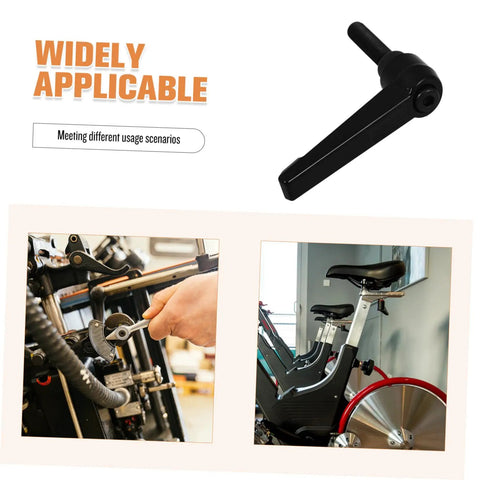 4 Pack Alloy Clamping Lever Handles With Quick Release, Lightweight Screw Grip For Machines, Woodworking And DIY Projects, Secure Locking System For Stable, No Fuss Tight Adjustments, black alloy lever close-up
