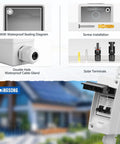 63 Amp Solar Panel Disconnect Switch For DC 12 To 400V And AC 90 To 400V Two Pole Outdoor Rugged IP65 Waterproof Box