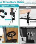 Comparison of stable double-sided protective clamp used in 12X Magnifying Glass With Light And Clamp, ideal for firm attachment.