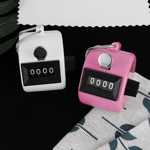 Set Of Two Mechanical Handheld Tally Counters With Lanyard Four Digit Battery Free Clicker For Inventory Tracking No Sweat Easy Grip Lightweight Body