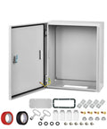 Heavy Duty Steel Electrical Junction Box 12 X 10 X 6 Waterproof Dustproof Enclosure for indoor outdoor use opened with parts