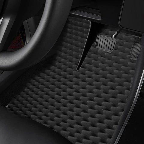 Rock Solid Self Adhesive Acoustic Foam Panels for Car and Studio Sound Dampening 2Cm Thick Echo Reducing Pads 79X20 Cm on vehicle floor.