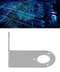 Encoder Mounting Bracket With 21mm Hole For Digital Display Counter, sturdy L-shaped metal stand, side angle view