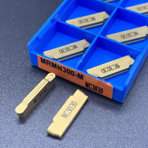 Durable Carbide Inserts For Metal Lathe Tools MRMN300 NC3030 CNC Lathe Cutter Parting Grooving Heat Resistance