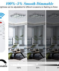 Crystal Flush Mount Chandelier With Remote Dope Modern 4 LED Square Ceiling Light Dimmable Brightness And Color Temperature 3000K 4000K 6000K Chrome Finish For Foyer Hallway Kitchen Living Room Dining Room Office, showing dimmable light settings.