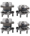 Drop In Ready 4 Piece Wheel Bearing And Hub Assembly Kit For Subaru Crosstrek Forester Impreza And XV Crosstrek Front And Rear Replacement Fits 2014 2019 Impreza 2014 2018 Forester 2016 2020 Crosstrek, showing four assemblies.