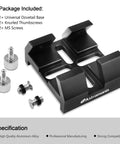Universal Dovetail Base For Finder Scopes, Quick Release Aluminum Telescope Mount For Red Dot Sights with screws shown