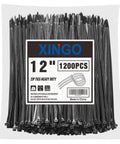 12 Inch UV Resistant Zip Ties, 1200 Pcs, 75 Lbs Tensile Strength, Premium Self Locking Cable Ties For Indoor And Outdoor Use packaging