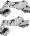 TamBee 175° concealed hinges for frameless cabinet doors, nickel-plated steel, 48mm, soft-close dampers, pair (2 pcs) shown.