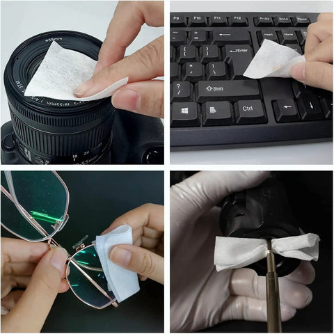 2 Inch Gun Cleaning Patches Box For 22 Caliber To 45 Caliber And Five Five Six And Nine Millimeter Firearms With High Absorbency Cotton Lint Free Patches For Oil Carbon Fouling Rust And Lubricant Removal used on camera lens, keyboard, glasses, and firearm.