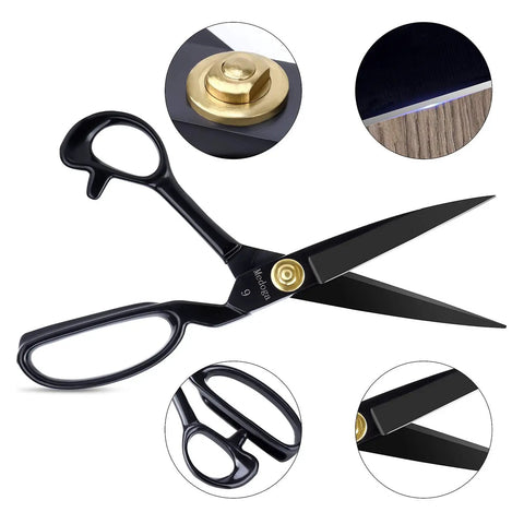 Sharp black scissors showing details from the All In One Do It All Rotary Cutter Kit For Sewing And Quilting 104Pcs Includes 45Mm Cutter