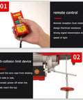 Remote control and anti-collision limit device of Heavy Duty Electric Hoist Winch With Remote Chain Cable Rig.