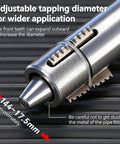 Hamwesh Heavy Duty 45# Steel Broken Pipe Extractor Tool with Hex Wrench, Dual Diameter Stripped Thread Remover Kit For Faucet Valve Repair And Home Maintenance Projects That Are Really Tough., 14.4-17.5mm steel extractor with adjustable teeth