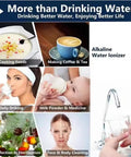 Top Tier Alkaline Water Ionizer Machine With Eight Titanium Plates For Crisp Daily Sips And Quick Cleanse PH Ranges From Point Two Five Up To 112 For Effortless Countertop Setup Delivering Pro Grade Hydrogen Rich Water That Really Slaps Providing Major uses in cooking, making beverages, and cleaning.