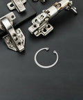 Internal Snap Ring Kit With 5 C Shaped Stainless Steel Retaining Rings for Pins and Shafts on black surface