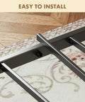 Close-up of heavy-duty steel slats of Built Different Full Size Platform Bed Frame, designed for easy installation.
