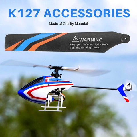 4 Pack Main Blade Propellers For XK K127 RC Helicopter Drone Replacement Spare Parts Upgrade Durable Plastic Build