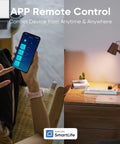 User controlling the Killer Smart Power Strip And Charging Station Featuring Six Controlled Outlets Plus Four Usb Ports With Rapid Type C Delivery.