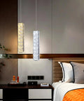 Crystal Ceiling Light With Remote 3 Color Dimmable Modern Flush Mount LED Fixture for bedroom with hanging crystal glass design