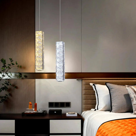 Crystal Ceiling Light With Remote 3 Color Dimmable Modern Flush Mount LED Fixture for bedroom with hanging crystal glass design
