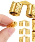 Hidden Brass Barrel Hinges Kit for Jewelry Boxes and Small Cabinets 180 Degree Flush Mount Solid Brass Construction 8mm and 10mm
