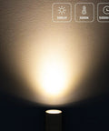 Two Pack LED Indoor Up Lights 3W Spotlight With 3000K Warm White Glow illuminating wall, 300LM written above, plug-in design