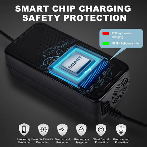 Beefy 42V 2A Ebike Charger For 10S 36V Li Ion Batteries With Full Safety Protections, Fast Charge, Overcharge And Short Circuit Guard, Works With Hiboy Apex XR Ultra Pocket Mod Sports Mod And Similar E Bikes