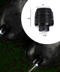 LED Clog Lights 2 Pack For Crocs Shoes Ultra Bright Night Run And Dog Walk Camping Gear product showing size details and light on crocs