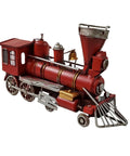 Metal Classic Locomotive Model Train Christmas Decor Vintage Tabletop Centerpiece For Holiday Dining Realistic Red Carriage
