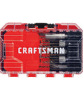 35 Piece Screwdriver Bit Set With Heavy Duty Shock Resistant Steel CNC Machined Tips For A Tight Fit Includes Four Drill Bits For Versatile Home And Workshop Tasks Pro Grade Durability For Tough DIY And Professional Projects in clear case