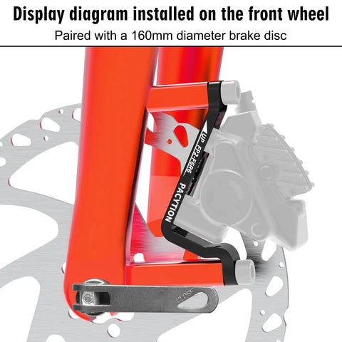 Disc Brake Adapter 160mm For Front And Rear Calipers, Aluminum CNC Bike Post Mount To Flat Mount Converter with rotor