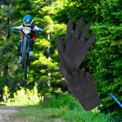 Kids Dirt Bike Gloves Built Tough For Motocross BMX And ATV Full Finger Youth Riding Gear With Abrasion Resistant Palm